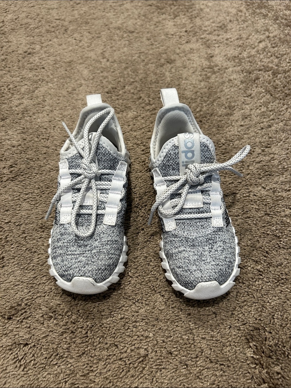 adidas Gray Knit Toddler Athletic Sneakers